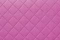 Detail of pink sewn leather, pink leather upholstery background pattern Royalty Free Stock Photo