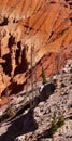 Detail, pinnacles and hoodoos of red Navajo sandstone