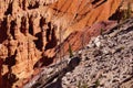 Detail, pinnacles and hoodoos of red Navajo sandstone