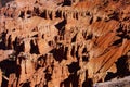 Detail, pinnacles and hoodoos of red Navajo sandstone