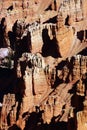 Detail, pinnacles and hoodoos of red Navajo sandstone