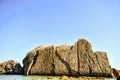 Detail of playa arnia at Arnia beach Pielagos, Cantabria, spain europe