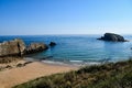 Detail of playa arnia at Arnia beach Pielagos, Cantabria, spain europe