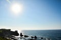 Detail of playa arnia at Arnia beach Pielagos, Cantabria, spain europe