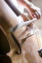 Detail of playing cello Royalty Free Stock Photo