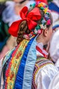 Detail of Polish folk costume for woman