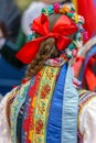 Detail of Polish folk costume for woman