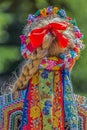 Detail of Polish folk costume for woman