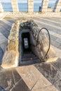 Detail of Pope Luna's Castle in Peniscola, Valencia