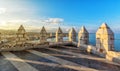 Detail of Pope Luna's Castle in Peniscola, Valencia, Spain.