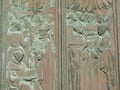 Detail of the main door of Siena Cathedral, Italy Royalty Free Stock Photo