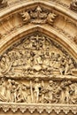 Detail of the portal above the door of the Vysehrad church