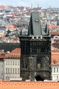 Detail of powder tower in Prague Royalty Free Stock Photo