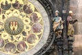 Detail of the Prague Astronomical Clock Orloj in the Old Town of Prague, Czech Republic Royalty Free Stock Photo