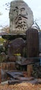 Tokyo, Japan, November 2012: detail of a old Shrine in a historic district of the city