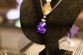 Detail of a precious stone from a necklace Royalty Free Stock Photo