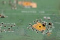 Detail of the printed circuit of an electronic board Royalty Free Stock Photo