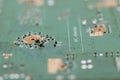 Detail of the printed circuit of an electronic board Royalty Free Stock Photo