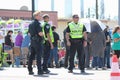 Detail prison workers and officers in the street during Mardi Gras