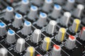 Detail of a Professional Mixing Console Royalty Free Stock Photo