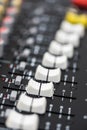 Detail of a Professional Mixing Console Royalty Free Stock Photo