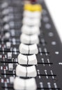 Detail of a Professional Mixing Console Royalty Free Stock Photo