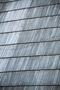 Detail of protective wooden shingle on roof