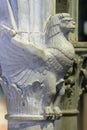 Detail of the pulpit in the parish church of St. Mark in Korcula, Croatia Royalty Free Stock Photo