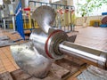 Detail of pump propeller with partial blades as archimedes screw