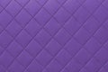 Detail of purple sewn leather, purple leather upholstery background pattern