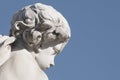Detail of the Putti Fountain in Pisa, depicting the profile of the face of a small angel Royalty Free Stock Photo