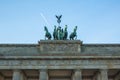 Detail quadriga on Brandenburg Gate (Brandenburger Tor) is a architectural monument in the heart of Berlin's Mitte district Royalty Free Stock Photo