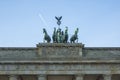 Detail quadriga on Brandenburg Gate (Brandenburger Tor) is a architectural monument in the heart of Berlin's Mitte district Royalty Free Stock Photo