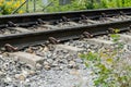 Railway track - railroad landscape Royalty Free Stock Photo