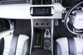 Detail of Range Rover car interior Royalty Free Stock Photo