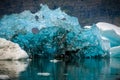 Detail of a recently flipped iceberg, Iceland