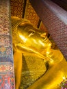 Detail of Reclining Buddha Statue, Wat Pho Temple, Bangkok, Thailand Royalty Free Stock Photo
