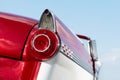 Detail of red cabriolet vintage car Royalty Free Stock Photo