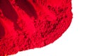 Detail of red color for holi