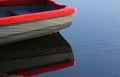 Detail of red and grey rowing boat Royalty Free Stock Photo