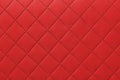 Detail of red sewn leather, gray leather upholstery background pattern Royalty Free Stock Photo