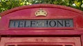 Detail red telephone box