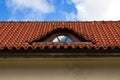 Detail of red tiled roof Royalty Free Stock Photo