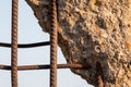 Close up of the remains of the Berlin Wall, Germany at the Wall Memorial, reminder of a once divided city. Royalty Free Stock Photo