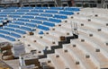 Detail on the remodelation of the Balearic soccer stadium in Mallorca