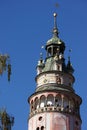 Detail of tower in Cesky Krumlov