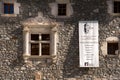 Detail of Renaissance ornamental window in Bielsa.