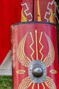 Replica of a Roman legionary shield Royalty Free Stock Photo