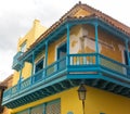 Detail of a restored colonial building in Old Havana. Cuba Royalty Free Stock Photo