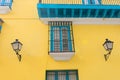 Detail of a restored colonial building in Old Havana. Cuba Royalty Free Stock Photo